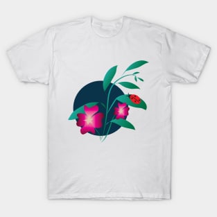 Flowers and the Moon T-Shirt